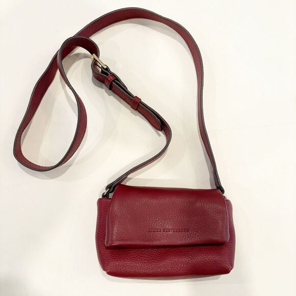 Aimee Kestenberg Leather Crossbody Handbag Burgundy - Picture 1 of 9